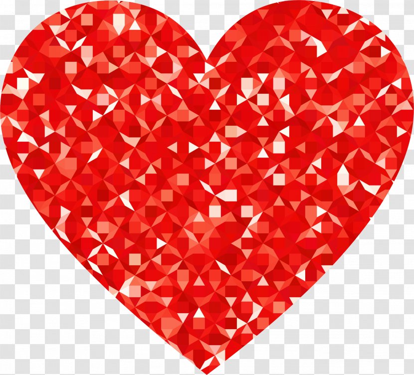 Gemstone Heart Ruby Valentine's Day - Kamene Ikone Transparent PNG