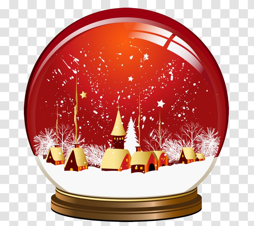 Snow Globes Christmas Tree Clip Art - Decoration - Village Transparent PNG