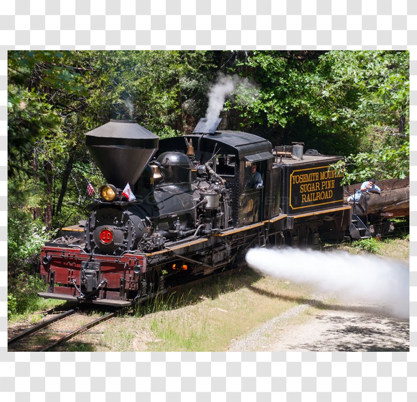 Yosemite Mountain Sugar Pine Railroad Train Rail Transport Steam Locomotive Shay - Boiler Blowdown Transparent PNG