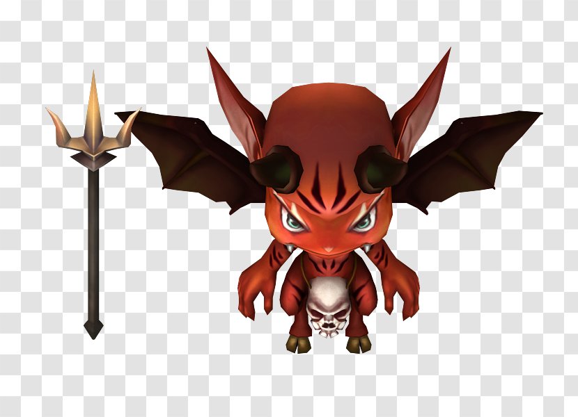 Demon Figurine Legendary Creature Animated Cartoon - Fictional Character - Little Devil Transparent PNG
