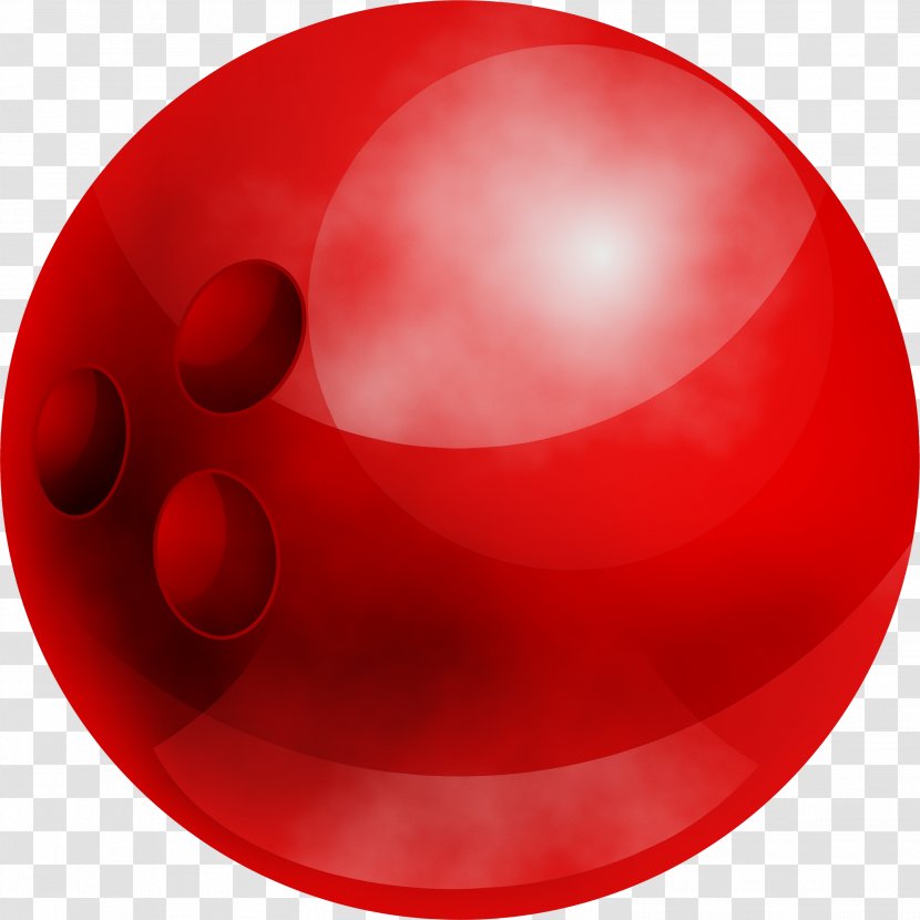 Red Ball Sphere Circle - Watercolor - Bouncy Transparent PNG