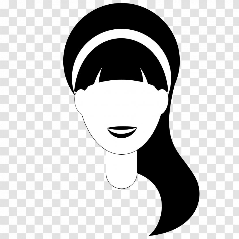 Hairstyle Woman Black Hair Razor - Cartoon - Style Transparent PNG
