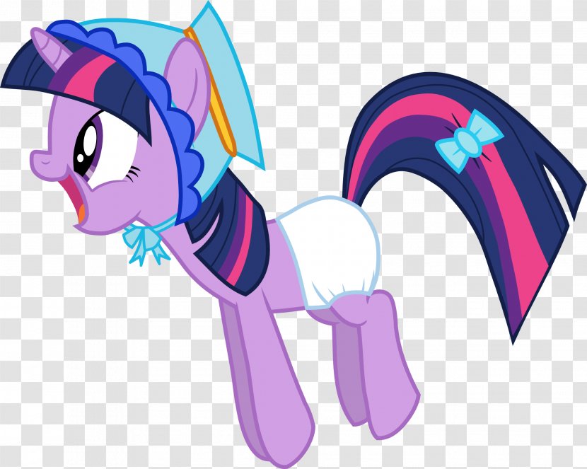 Pony Twilight Sparkle Diaper Pinkie Pie Rarity - Silhouette - Child Transparent PNG