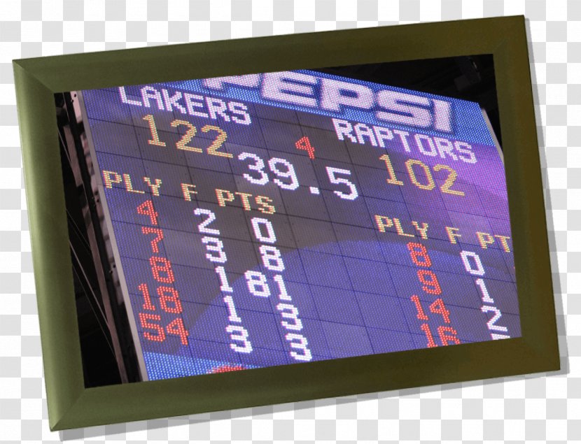 LED Display Los Angeles Lakers Advertising Basketball - Flat Panel Transparent PNG