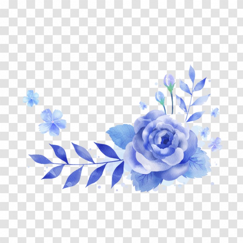 Blue Rose Garden Roses Stock Photography Watercolor Painting - Family Transparent PNG