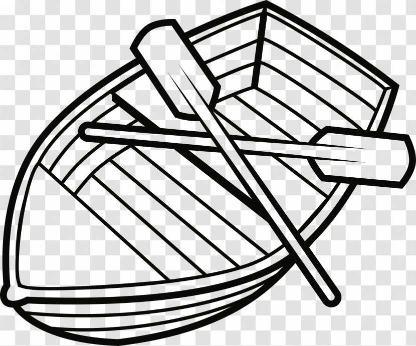 Black And White Boat Drawing Paddle Clip Art - Silhouette Transparent PNG
