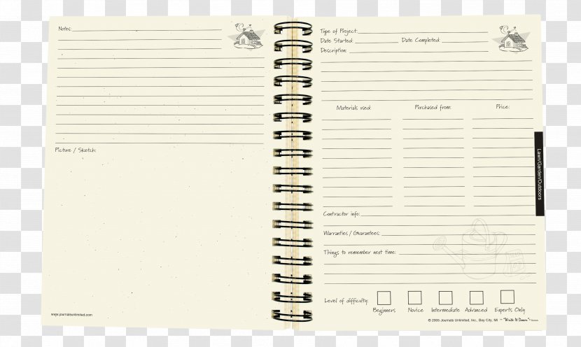 Wedding Planner Paper Guestbook - Notebook Transparent PNG