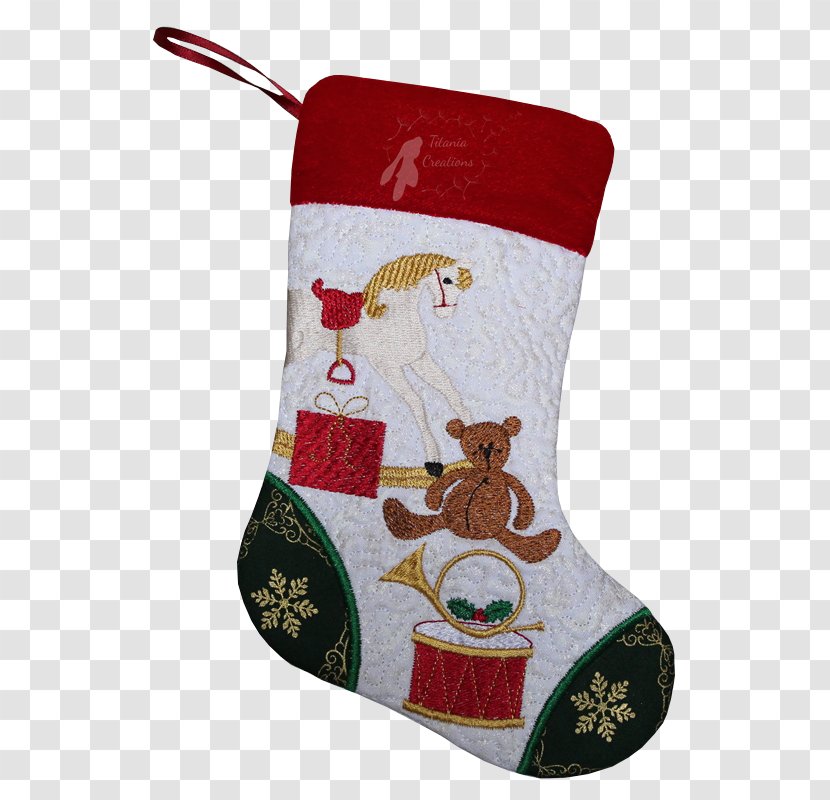 Christmas Stockings Toy Machine Embroidery Ornament - Antique Pudding Transparent PNG