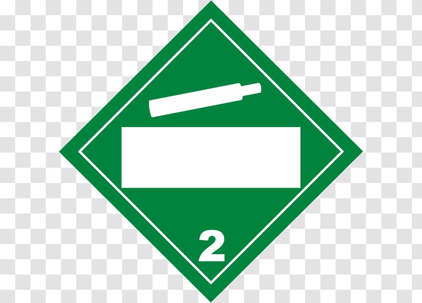 United States Department Of Transportation Dangerous Goods Placard HAZMAT Class 2 Gases UN Number - Symbol - Material Transparent PNG