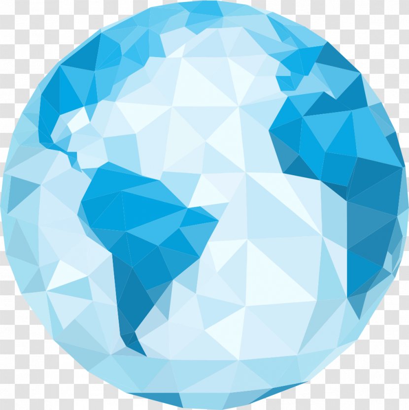 Globe Earth Polygon - Royaltyfree Transparent PNG