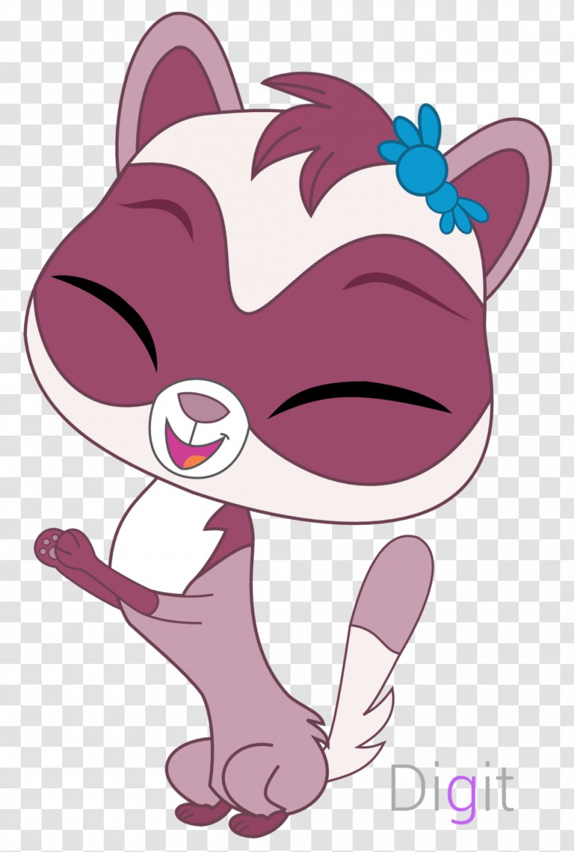 Littlest Pet Shop Ferret Pepper Clark - Flower Transparent PNG