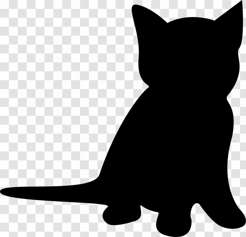 Kitten Cat Silhouette Clip Art - Whiskers - Animal Silhouettes Transparent PNG