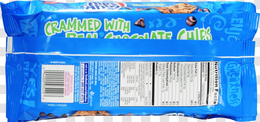 Chocolate Chip Cookie Fortune Chips Ahoy! Nutrition Facts Label - Recipe - Banana Transparent PNG