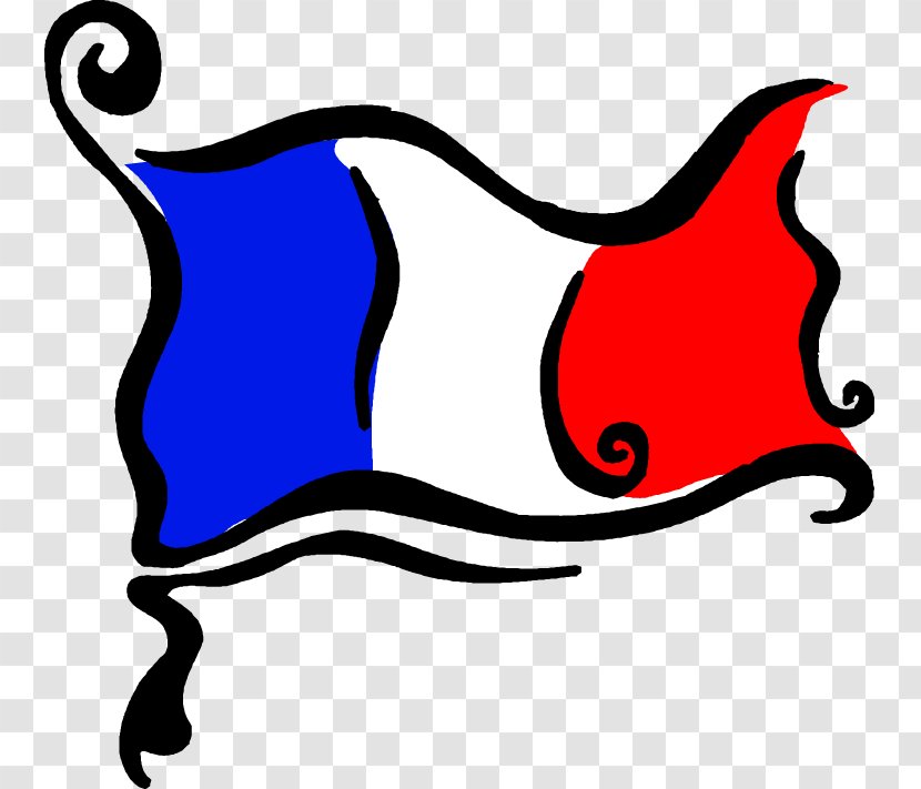 Flag Of France Clip Art French Language Openclipart - Black And White Transparent PNG