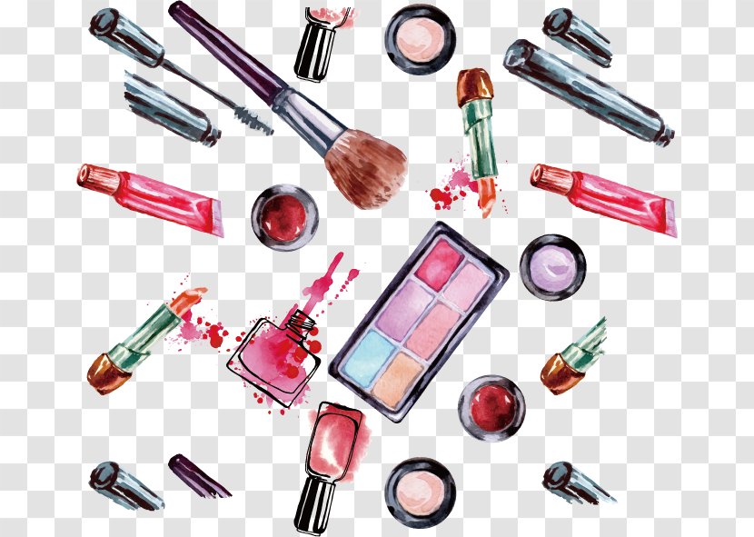 Cosmetics Wall Decal Brush Mascara Eyelash - Nail Polish - Women Vector Transparent PNG