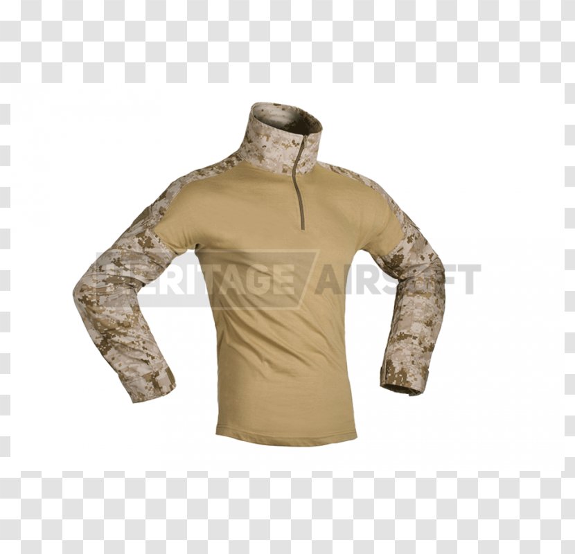 T-shirt Army Combat Shirt MARPAT Military Tactics - Neck Transparent PNG
