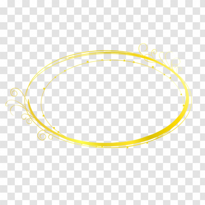 Yellow Circle Material Bangle - Gold Title Frame Transparent PNG