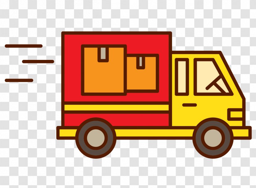 Logistics Cargo Freight Transport - Mode Of - Vector Red Truck Delivery And Goods Transparent PNG