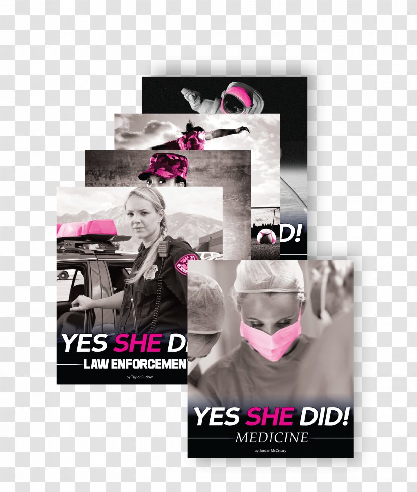 Yes She Did! Medicine Law Enforcement Graphic Design Book - Pink Transparent PNG