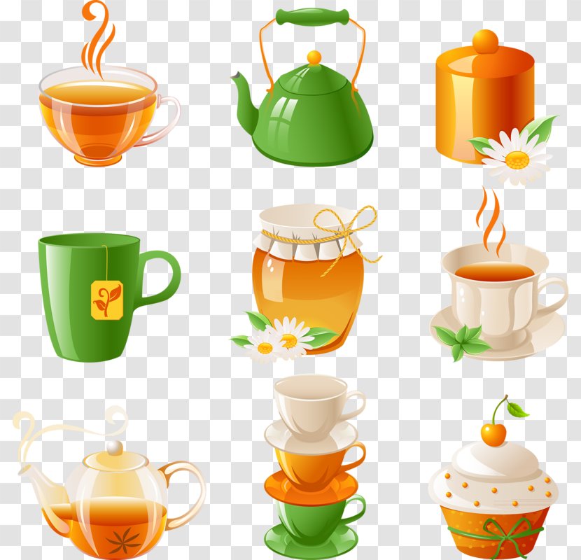 Tea Drink Clip Art - Set - Cup Transparent PNG