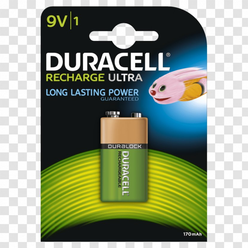 Battery Charger Nine-volt Duracell Nickel–metal Hydride Rechargeable - Alkaline Transparent PNG