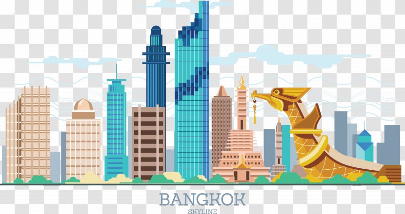 Thailand Siam Euclidean Vector - Bangkok - Town Wat Sky Train Transparent PNG