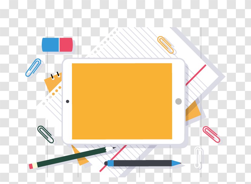 Paper Education Poster - Technology - Table Stationery Vector Transparent PNG