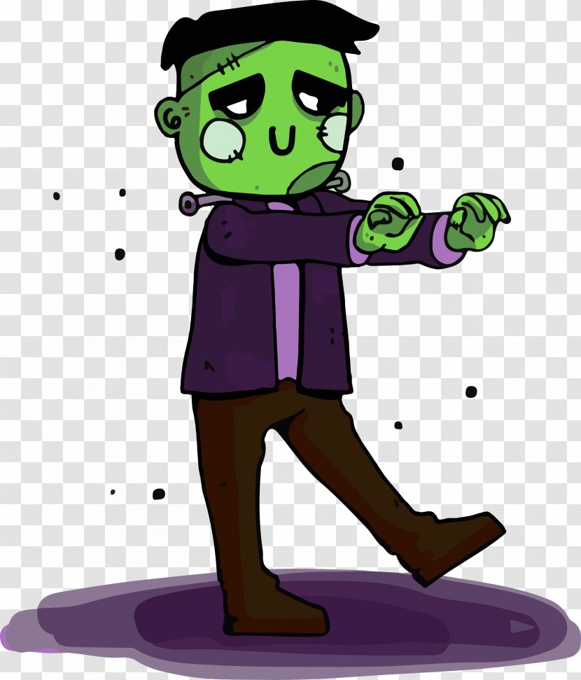 Frankenstein Cartoon Download - Gratis - Green Halloween Transparent PNG