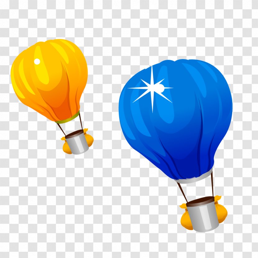 Hot Air Balloon Clip Art - Cartoon Cute Blue Transparent PNG