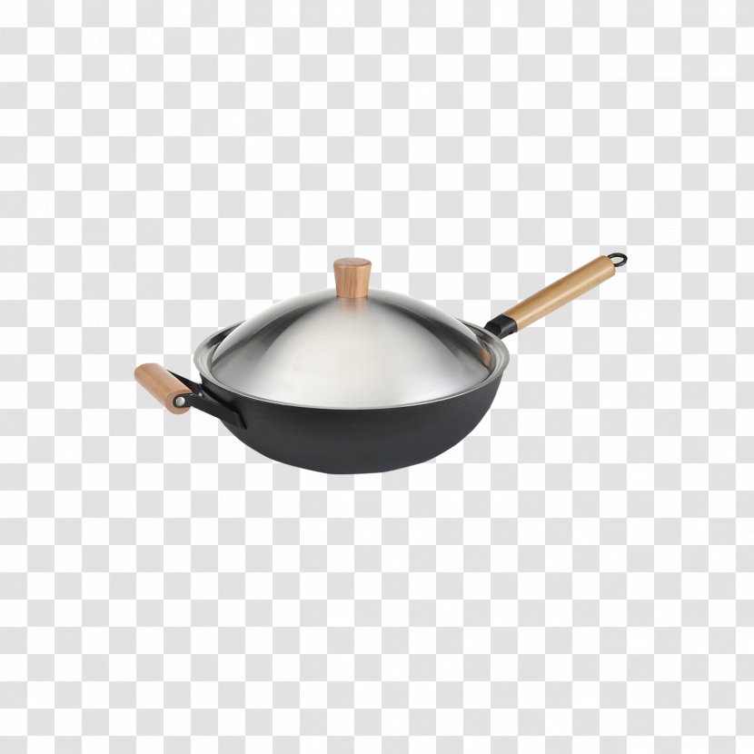 Stainless Steel Frying Pan Brushed Metal - Drawing - Silver Transparent PNG