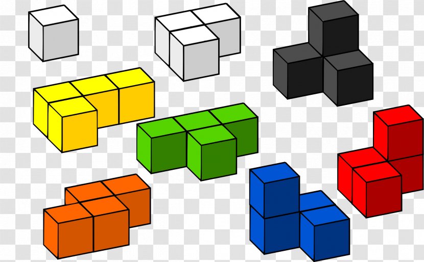 3D Tetris - Cube - Building Blocks Transparent PNG