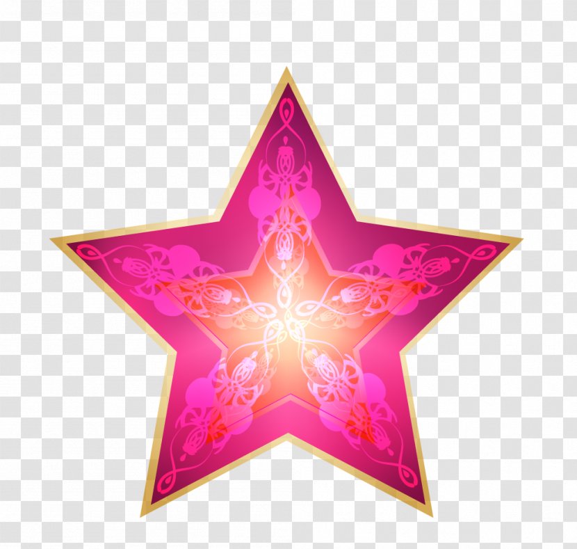 Umayyad Caliphate Christianity And Islam Monotheism Religion - Christmas Ornament - Hand Painted Pink Stars Transparent PNG