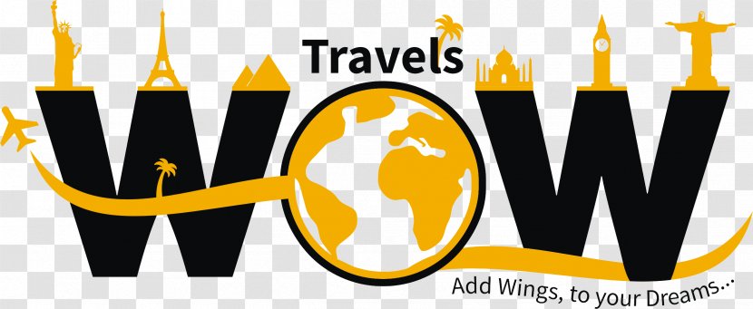 WOW Travels Logo Service Passport - Yellow - Travel Transparent PNG