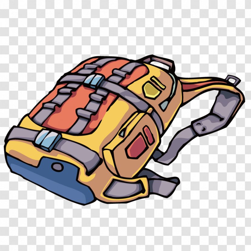 Skiing Ski Boot Pole Clip Art - Vector Travel Backpack Transparent PNG