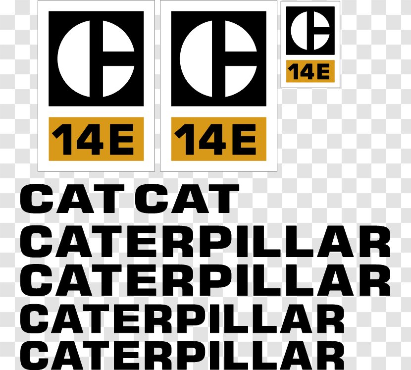 Caterpillar Inc. Brand Logo Decal Pattern - Sign - Machine Transparent PNG