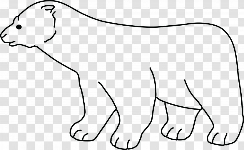 Polar Bear Whiskers Line Art Cat - Drawing Transparent PNG
