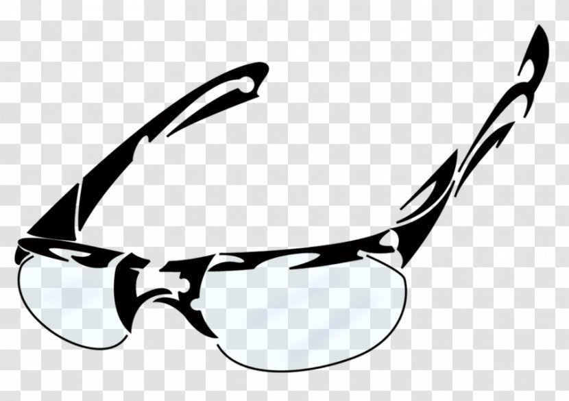 Goggles Sunglasses White - Black And - Glasses Transparent PNG