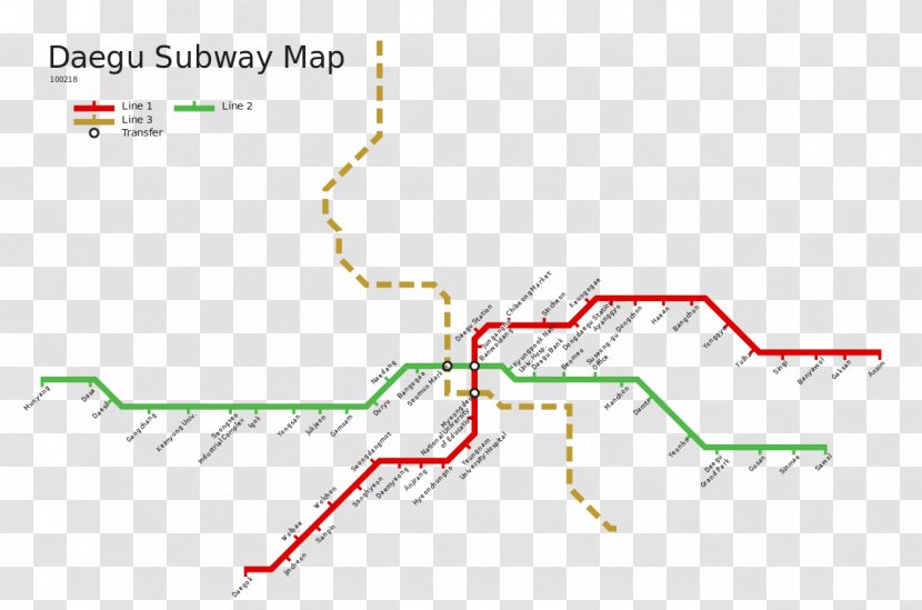 Daegu International Airport Rapid Transit Gyeongsan Metro Line 1 Subway Fire - Diagram - South Korea Map Transparent PNG
