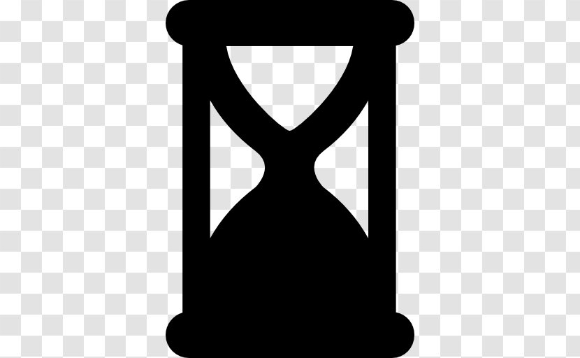 Hourglass Clock Timer Kitchen Utensil - Black And White Transparent PNG