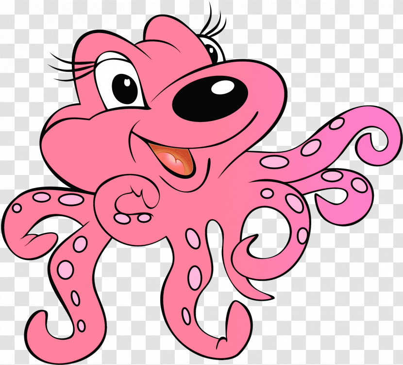 Giant Pacific Octopus Pink Octopus Octopus Cartoon Transparent PNG