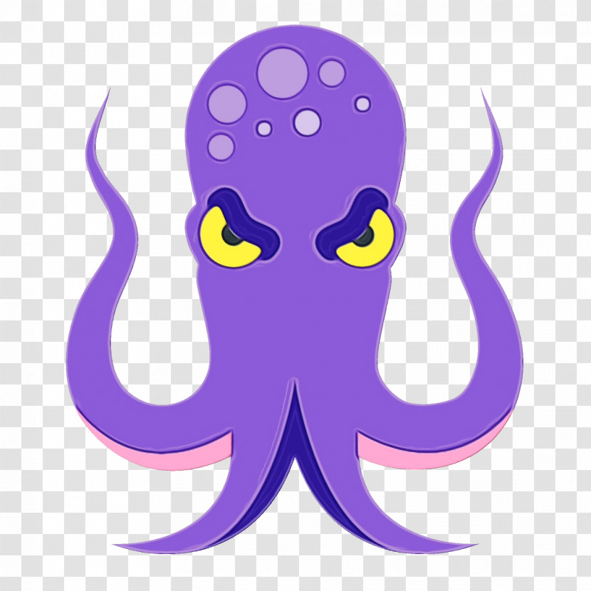 Octopus Violet Purple Cartoon Octopus Transparent PNG