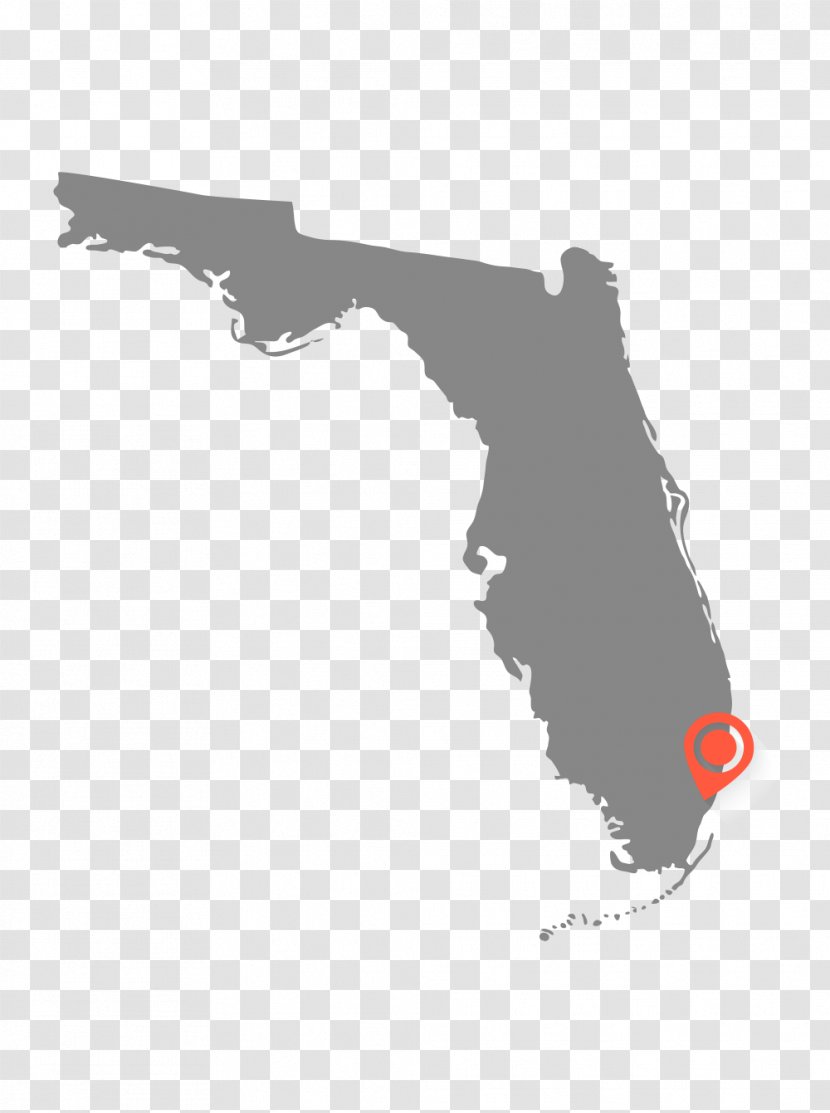 Florida Map Clip Art Vector Graphics Illustration - Silhouette Transparent PNG