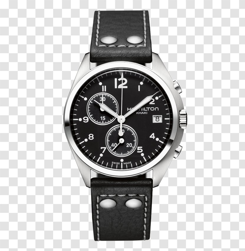 Hamilton Khaki Aviation Pilot Auto Chronograph Watch Company 0506147919 - Silver Transparent PNG