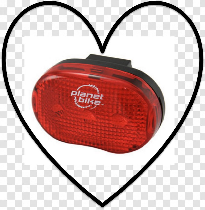 Automotive Tail & Brake Light - Red - Heart Transparent PNG