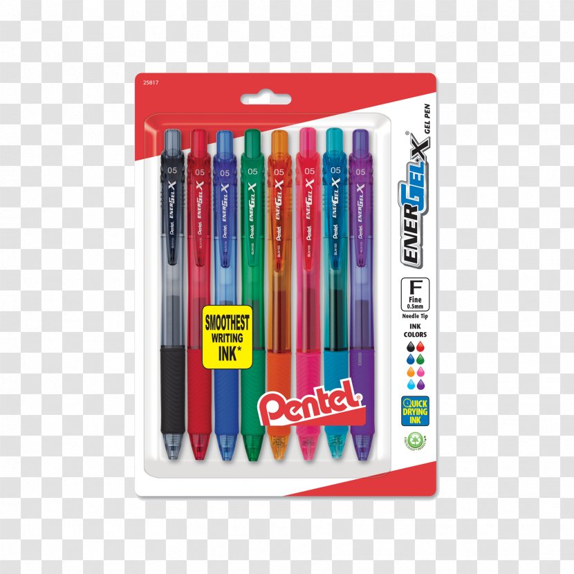 Pen Energel Pentel Gel EnerGel Deluxe RTX Liquid - Fountain Transparent PNG