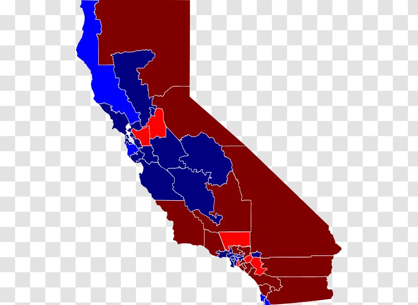 California Blank Map - Mercator Projection Transparent PNG