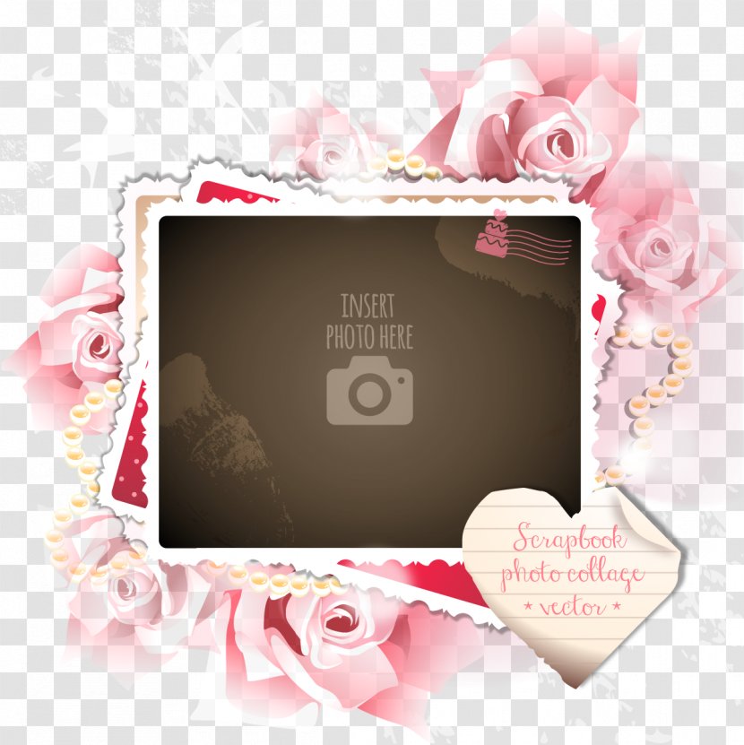 Download Love Gratis - Greeting Card - Vector Pink Frame Transparent PNG
