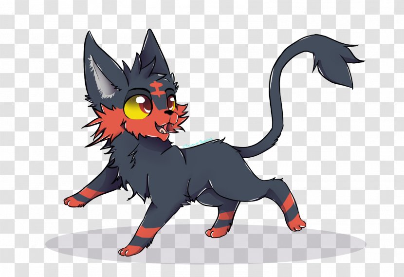 Cat Dog Demon Mammal Illustration - Litten Moon Transparent PNG