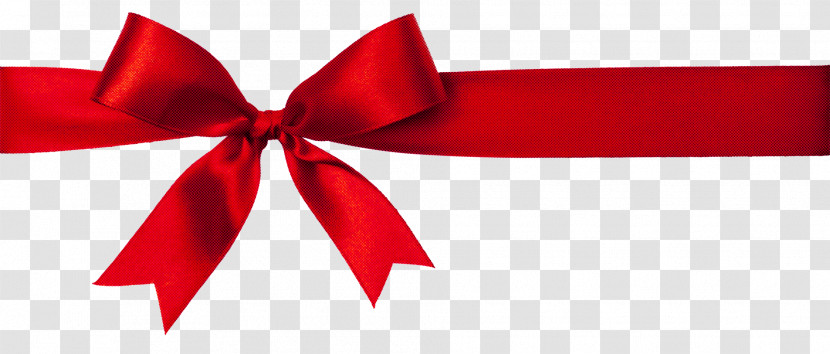 Red Ribbon Present Gift Wrapping Embellishment Transparent PNG