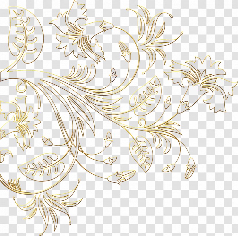 Floral Design Drawing Visual Arts - Delicate Flowers Transparent PNG